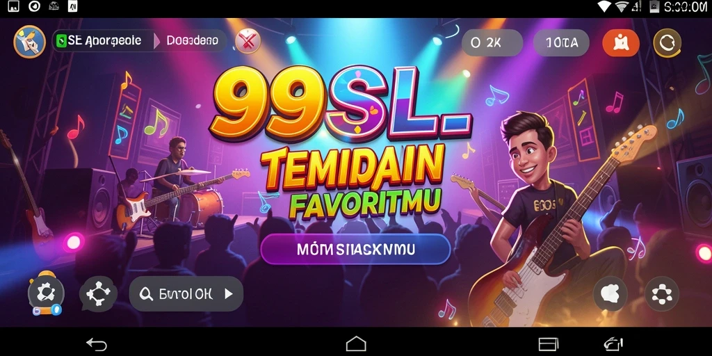 Tampilan gameplay 99SL dengan berbagai pilihan lagu musik.