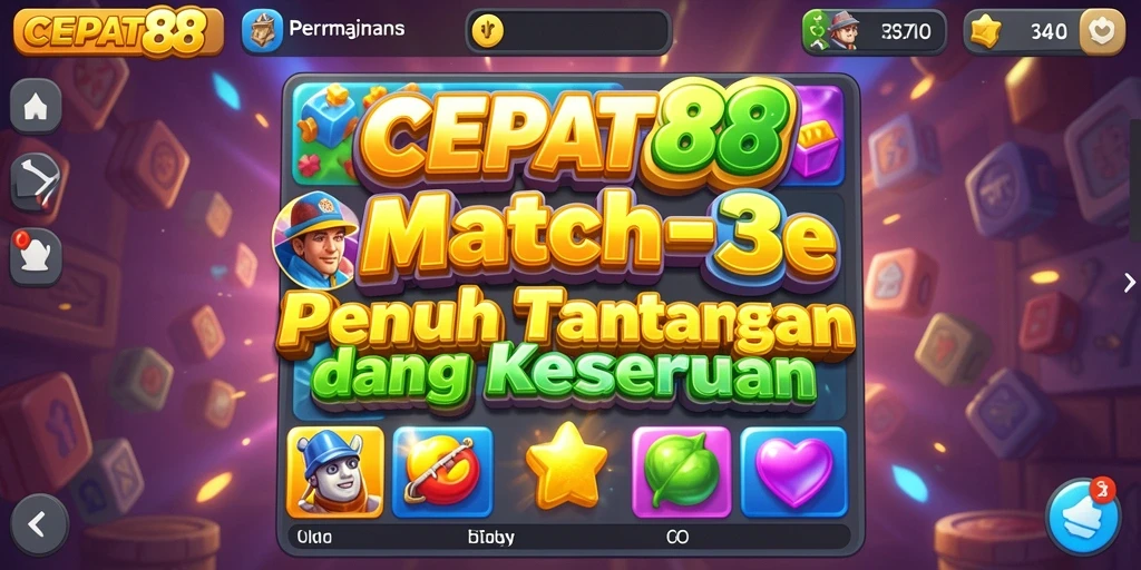 Antarmuka gameplay cerah dan penuh warna di CEPAT88.