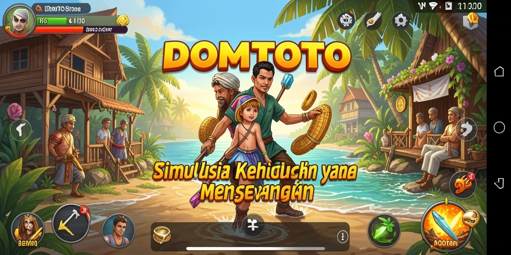 Tampilan gameplay DOMTOTO yang menarik dan interaktif.