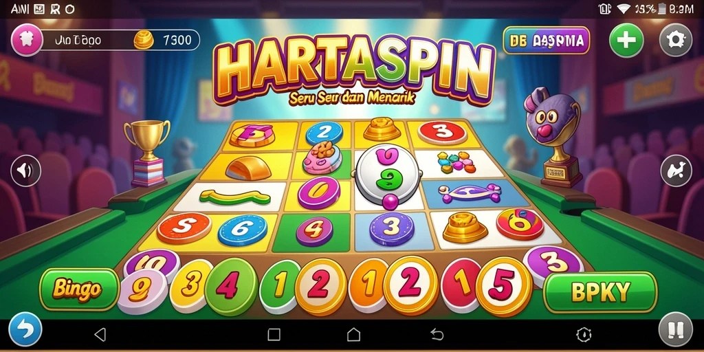 Tampilan gameplay HARTASPIN yang menarik dalam permainan Bingo.