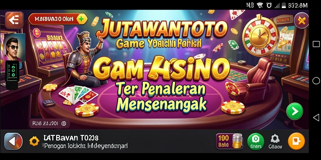 Tampilan screenshot JUTAWANTOTO menampilkan permainan kasino yang menegangkan.