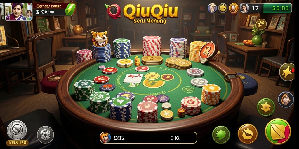 Tangkapan layar N32 yang menampilkan keseruan dalam bermain QiuQiu.