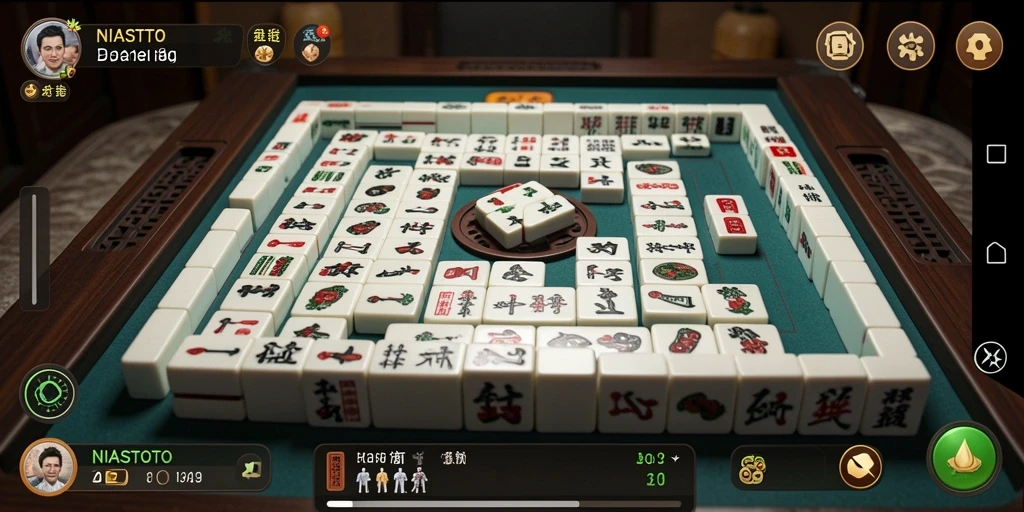 Tampilan menarik dari gameplay Mahjong di NIASTOTO.