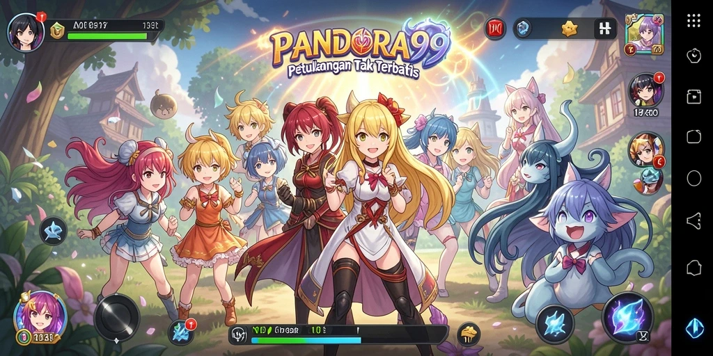 Tampilan grafis menakjubkan dari gameplay PANDORA99 yang penuh aksi.