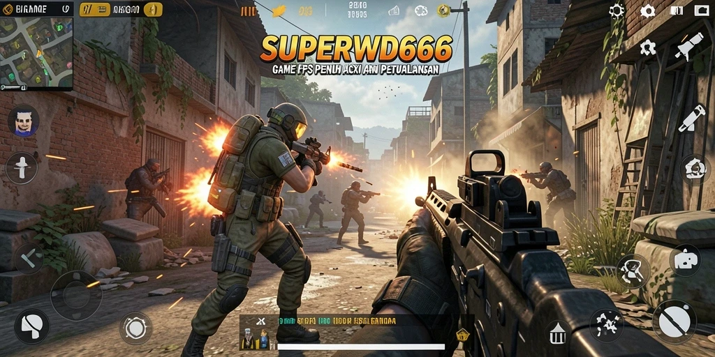 Tangkapan layar yang menampilkan aksi gameplay mendebarkan di SUPERWD666.