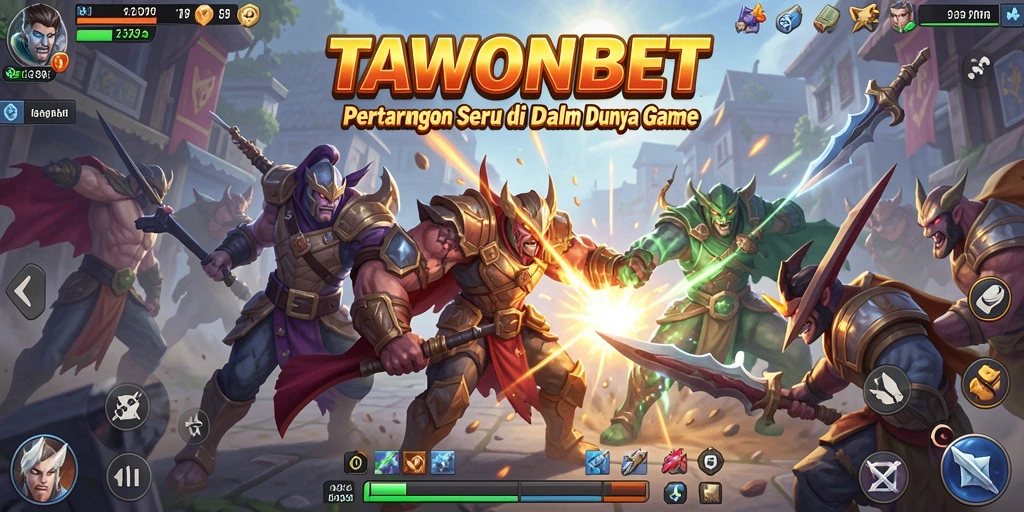 Gameplay TAWONBET menampilkan aksi pertempuran yang mendebarkan.