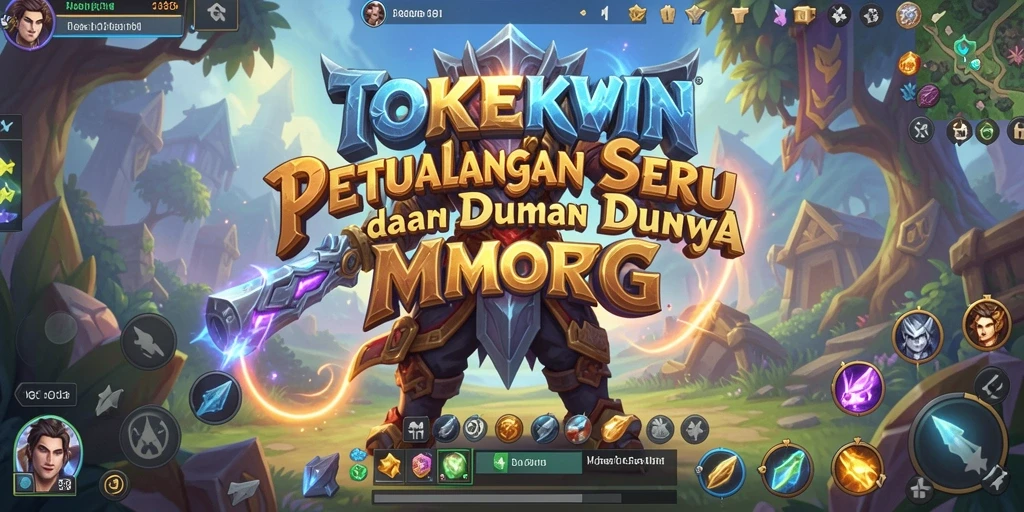 Screenshot utama TOKEKWIN menampilkan aksi mendebarkan dalam pertarungan MMORPG.