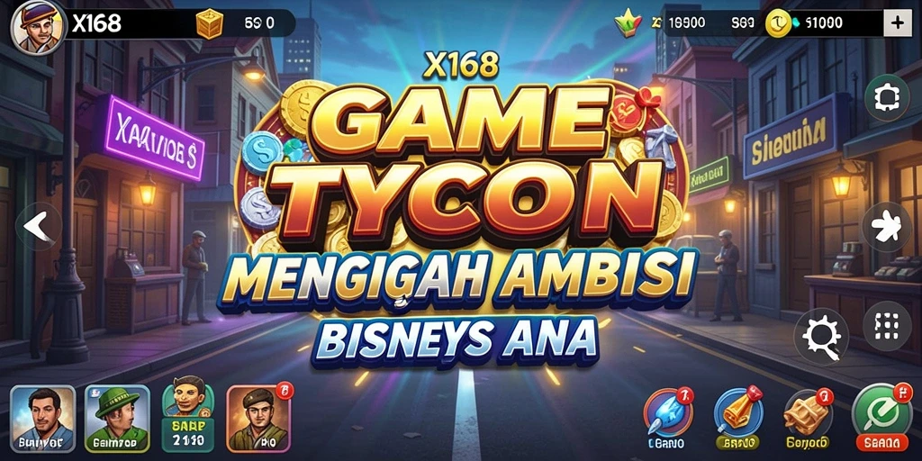 Tampilan gameplay seru dari X168 yang menguji naluri bisnis Anda.